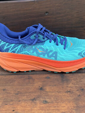 Hoka One One Challenger ATR 7 Running Shoe Size Men's 9D Turquoise Orange Gym